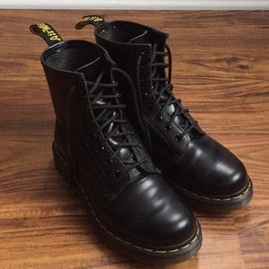 Black Patent Leather Doc Martens 1460W Size 6